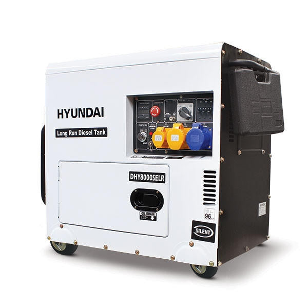 Hyundai DHY8000SELR 6kW Silenced Long Run Diesel Generator (Diesel Generators Less than 10kw)