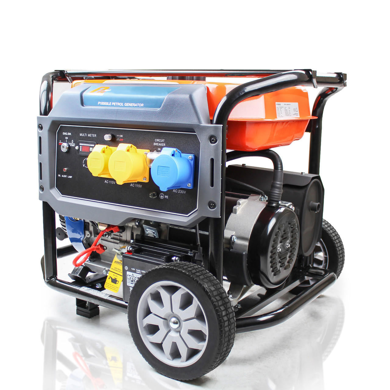410 of 515
P1 7.9kW / 9.8kVa* Petrol Open Frame Site Generator, Electric Start & Wheel Kit | P10000LE