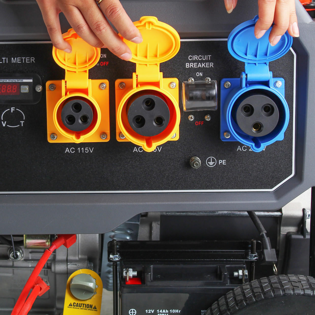 410 of 515
P1 7.9kW / 9.8kVa* Petrol Open Frame Site Generator, Electric Start & Wheel Kit | P10000LE