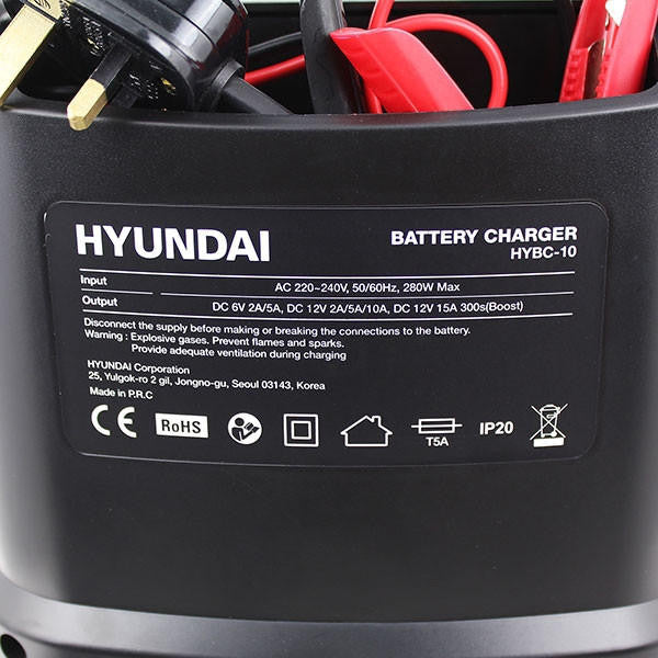 Hyundai hybc10 fast battery charger for cars, motor homes and vans