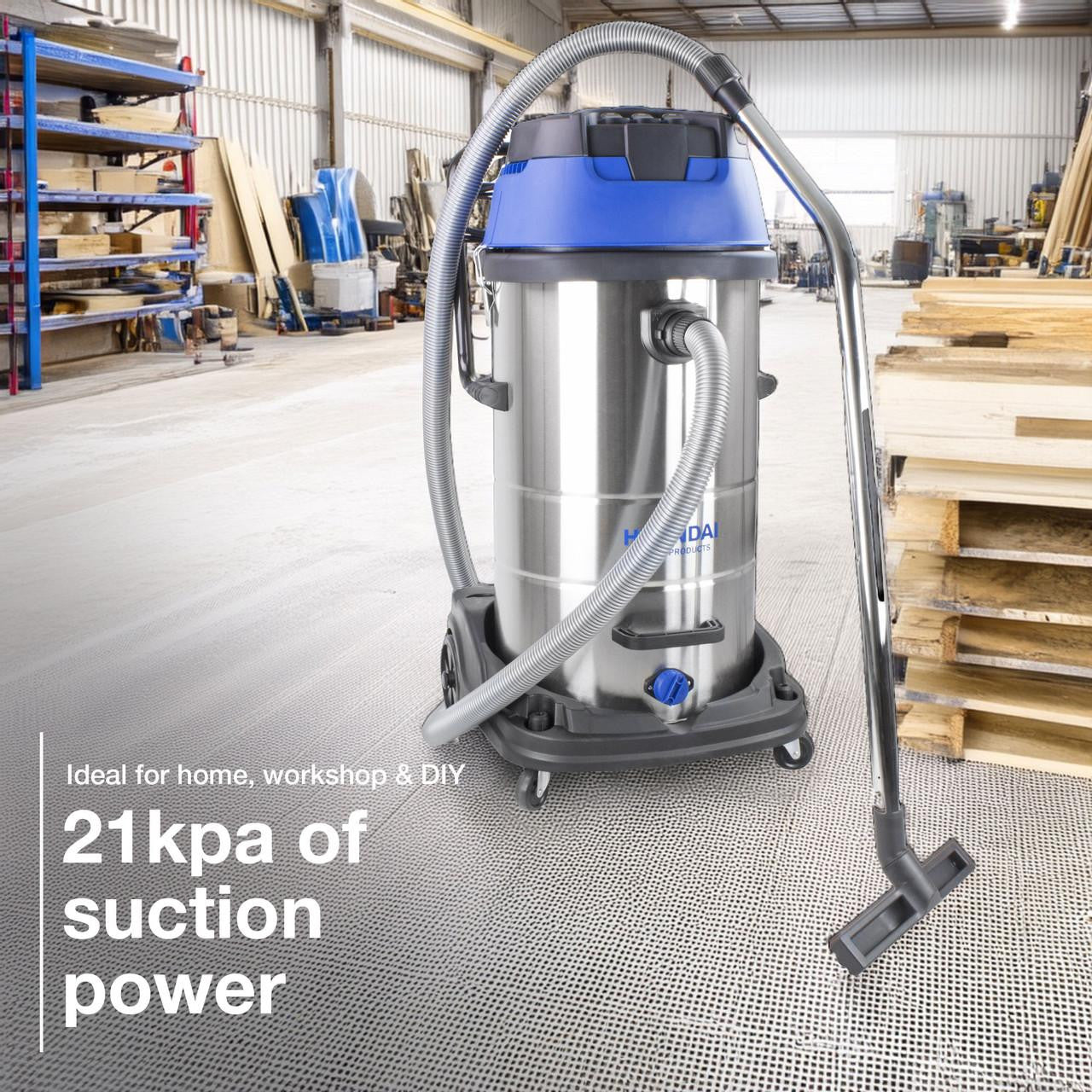 Hyundai 3000W 100L 2-In-1 Wet and Dry Vacuum Cleaner, HEPA type Filtration | HYVI10030