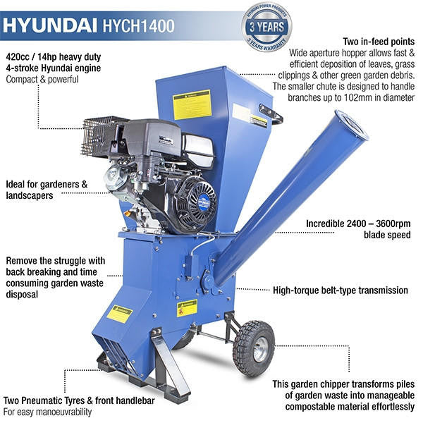 HYCH1400 Wood Chipper Features