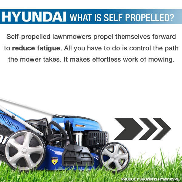 Self-Propelled lawn mowers propel themselves forward to reduce fatigue. All you have to do is control the path the mower takes. It makes effortless work of mowing.