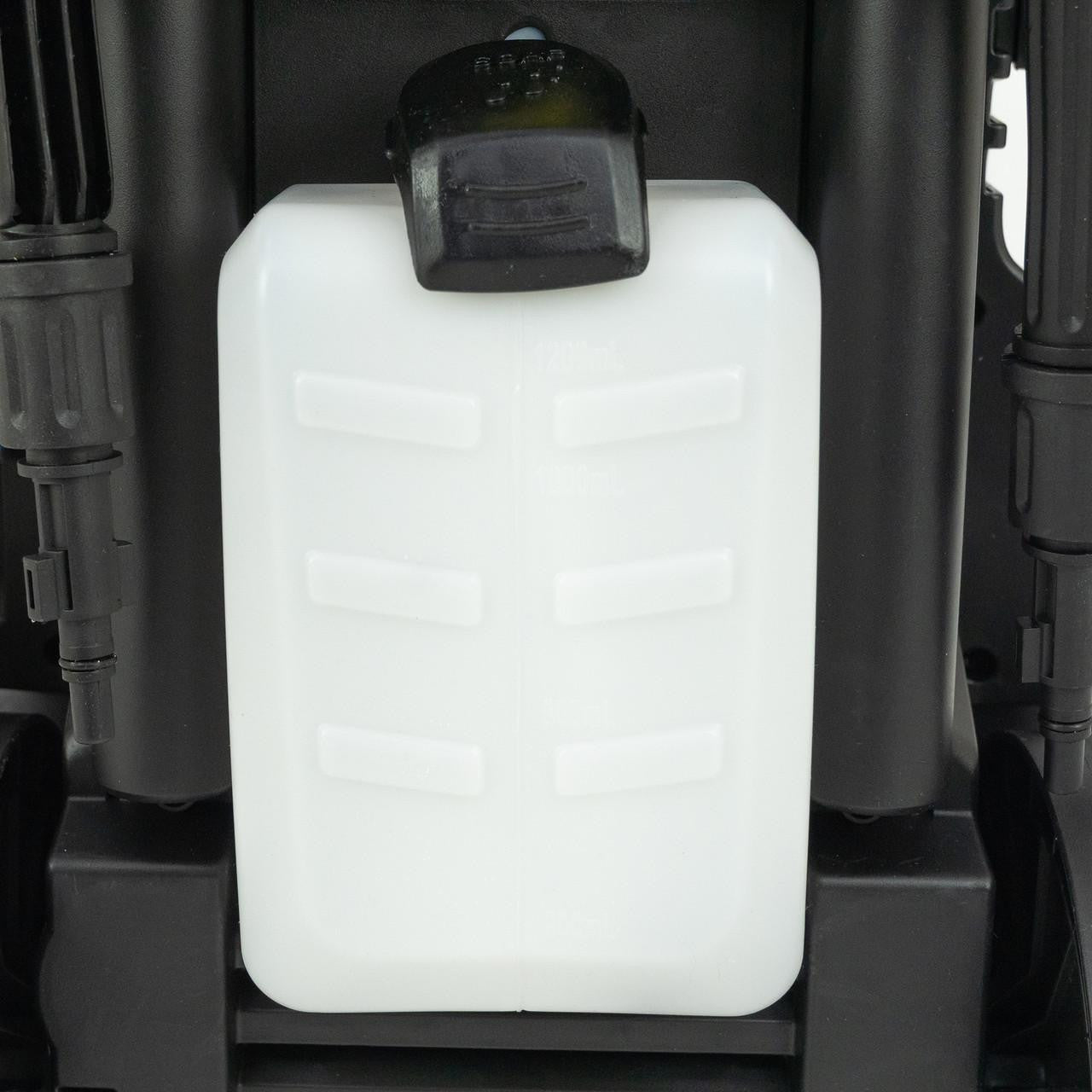 Built-in detergent tank for hassle-free cleaning solution application 