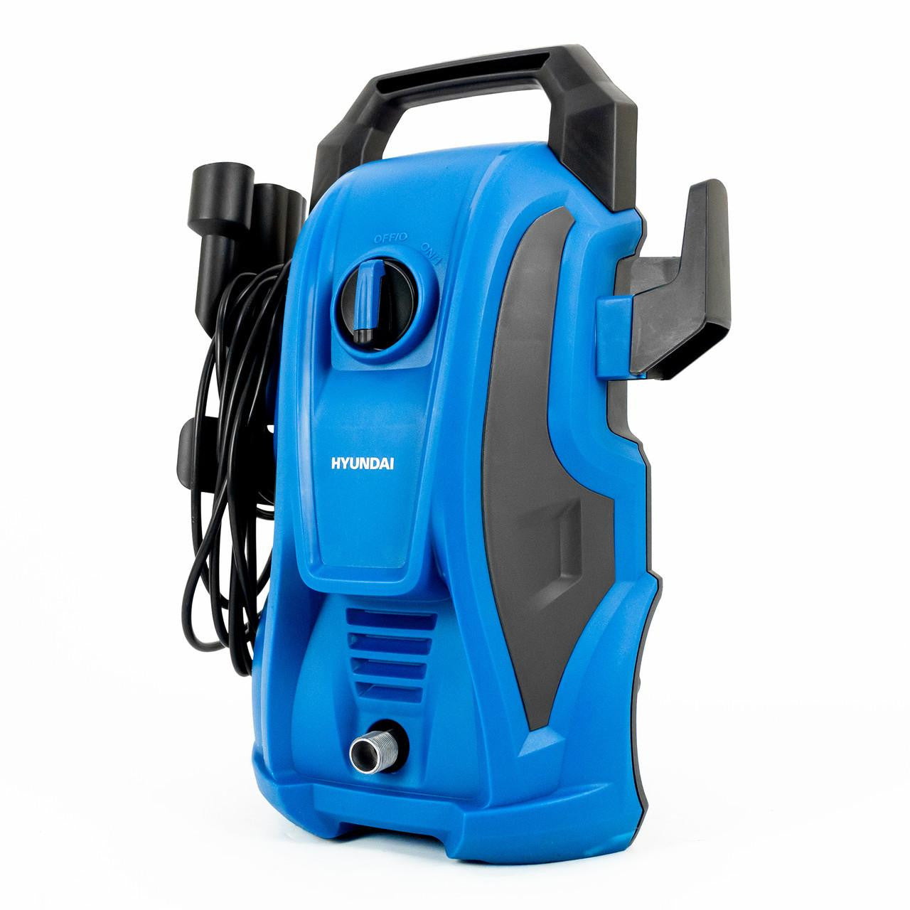 Hyundai 135Bar / 1740psi Electric Pressure Washer, 7.1L/min, 1600W Powerful Motor with Hose & Attachments | HYW1600E