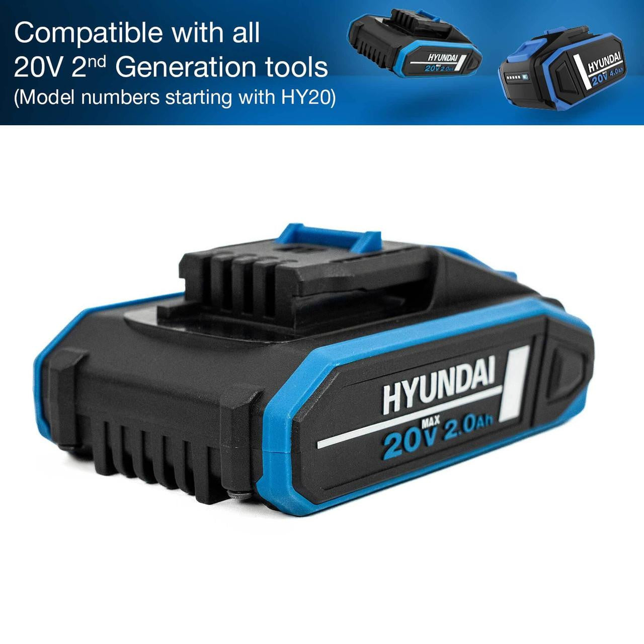 Hyundai 2Ah Li-Ion Replacement Battery for 2nd Generation 20v Range | BI20-2