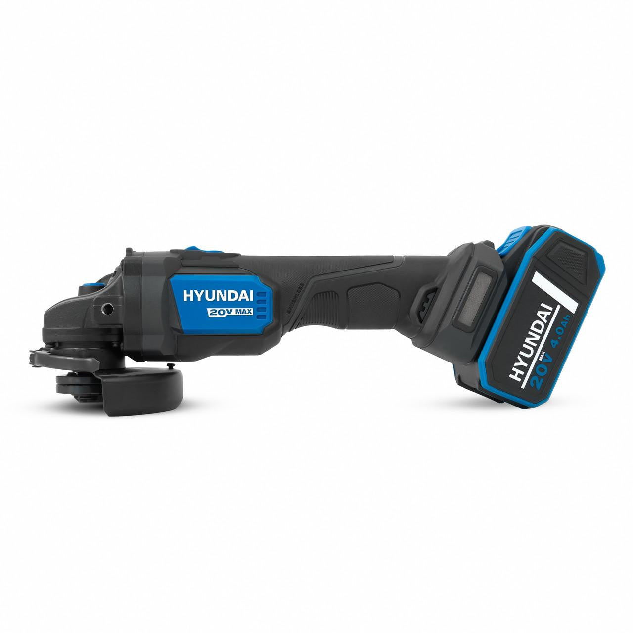 Hyundai 20V Cordless Hammer Drill 60Nm and Angle Grinder 115mm Brushless Kit, inc. 2.0Ah and 4.0Ah Li-ion Battery and 2A Charger  | S02-FTB