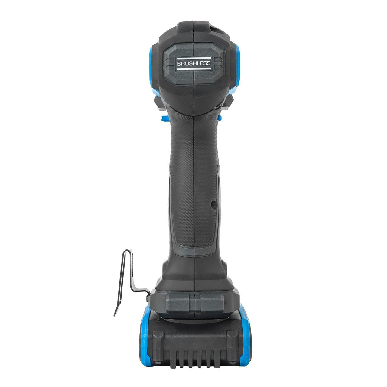 Hyundai 20V Cordless Hammer Drill 60Nm and Angle Grinder 115mm Brushless Kit, inc. 2.0Ah and 4.0Ah Li-ion Battery and 2A Charger  | S02-FTB