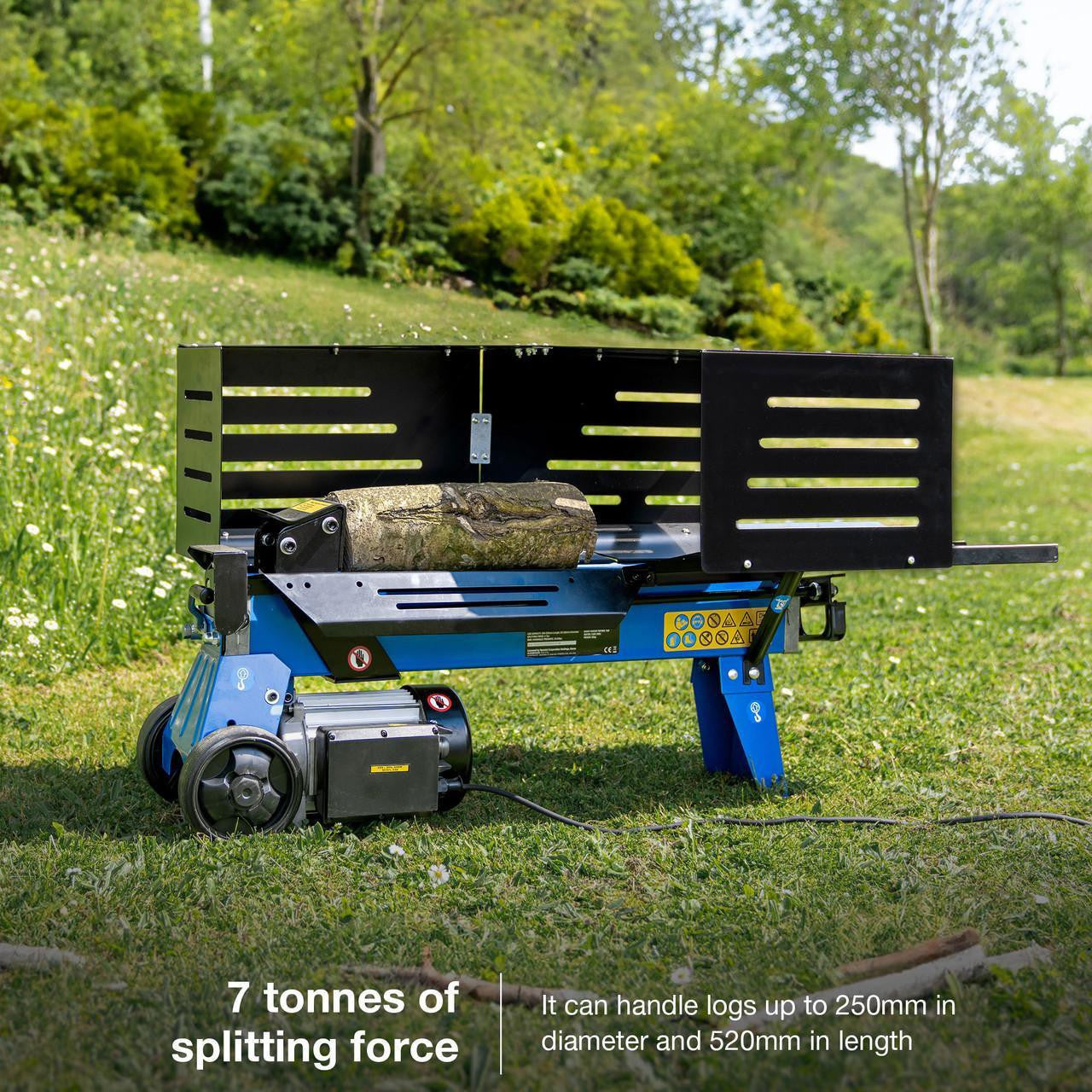 Hyundai 7 Tonne Horizontal Log Splitter with Stand | HYLS7000HE + 1361149