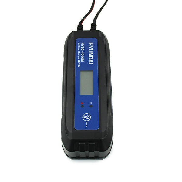 Hyundai 4 Amp SMART Car Battery Charger 6v / 12v, 1.2 - 130Ah Capacity| HYSC-4000M