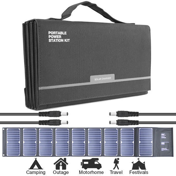 H60 60W Portable Foldable Solar Charger USB DC Connectivity H60