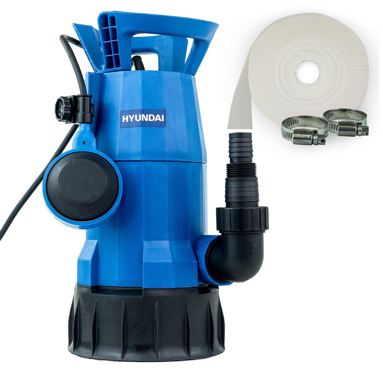 Hyundai 1100W Submersible Water Pump, 25-32mm / 1- 1/2'' Hose, Clean and Dirty Water, 7m Lift | HYSP1100CD