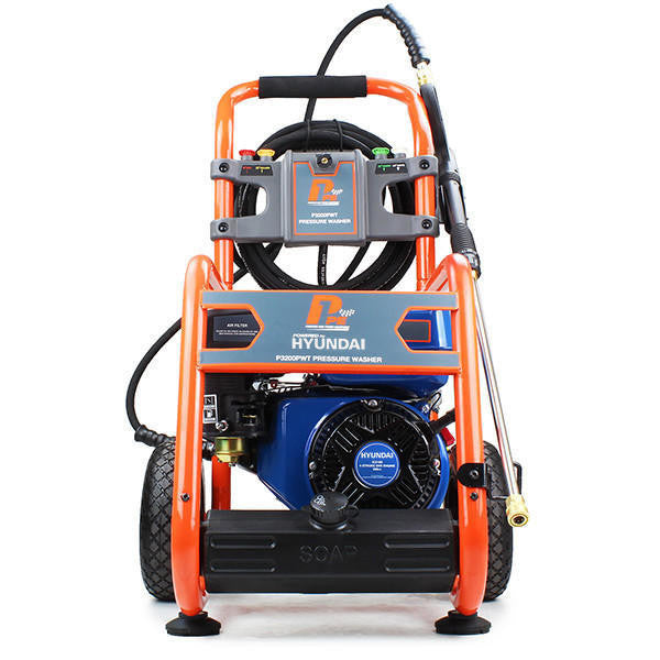 P1 3200psi 214bar Commercial Petrol Pressure Washer,212cc Hyundai Engine, 11L/min & 18" Rotary Flat Surface Cleaner | P3200PWT+85.403.005