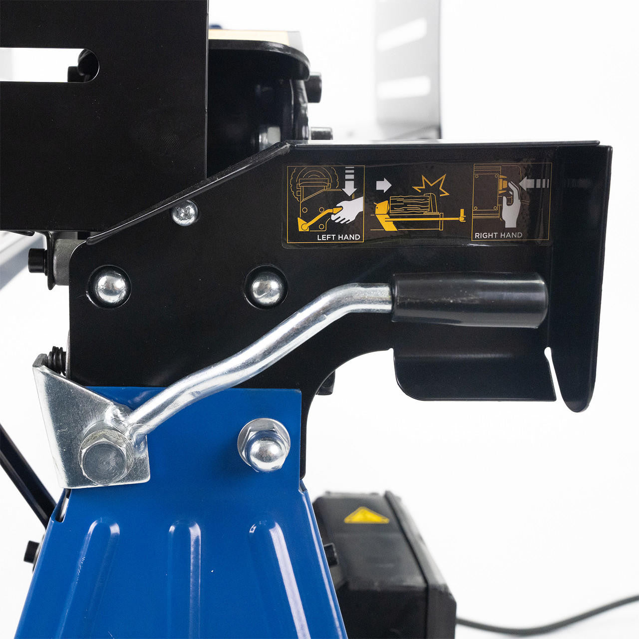 Hyundai 5 Tonne Horizontal Electric Log Splitter with Hydraulic Ram, Steel Protection Cage 520mm Length | HYLS5000HE