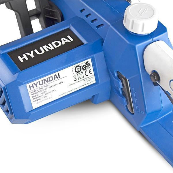 Hyundai 14" 35cm Electric Chainsaw 1600W 230V & Folding Trolley on Wheels, Garden Trolley 100kg | HYC1600E+GTW220