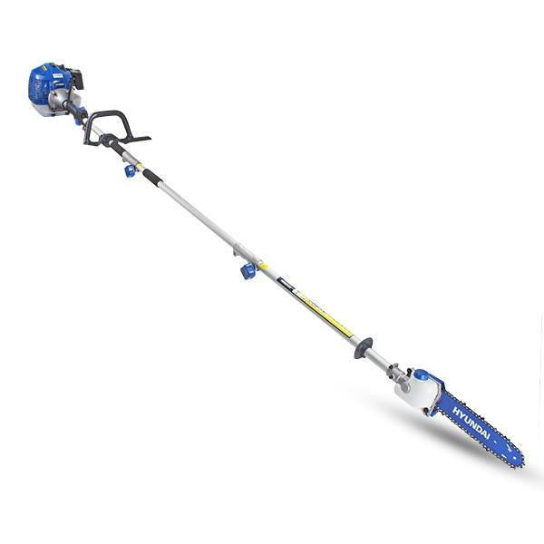 Hyundai 52cc Petrol Pole Saw Pruner Chainsaw 2.7m Long Reach 260mm Cutting Width & Garden Trolley on Wheels, 100kg Load with Brakes | HYPS5200X+GTW260