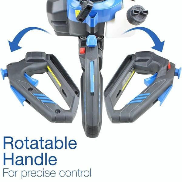 Hyundai 26cc 600mm Petrol Hedge Trimmer Cutter, Easy-Start & Lightweight 2-stroke & Garden Trolley on Wheels, 100kg Load with Brakes | HYHT2600X+GTW260