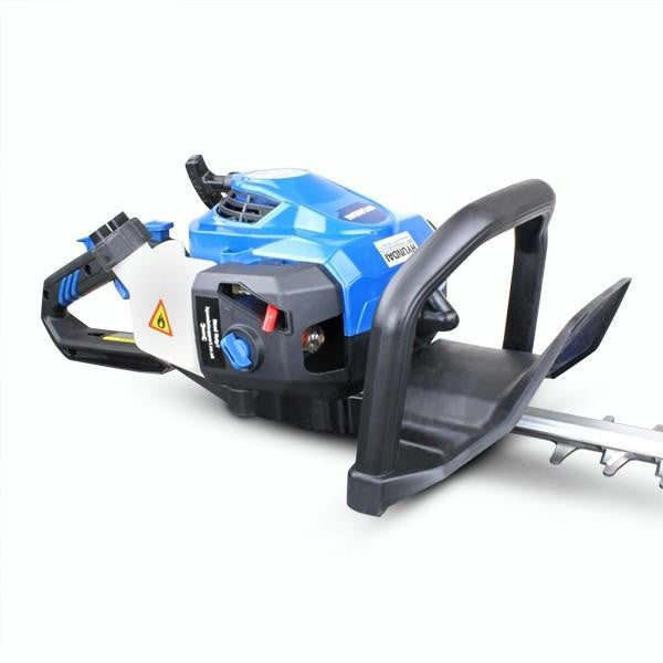 Hyundai 26cc 600mm Petrol Hedge Trimmer Cutter, Easy-Start & Lightweight 2-stroke & Garden Trolley on Wheels, 100kg Load with Brakes | HYHT2600X+GTW260