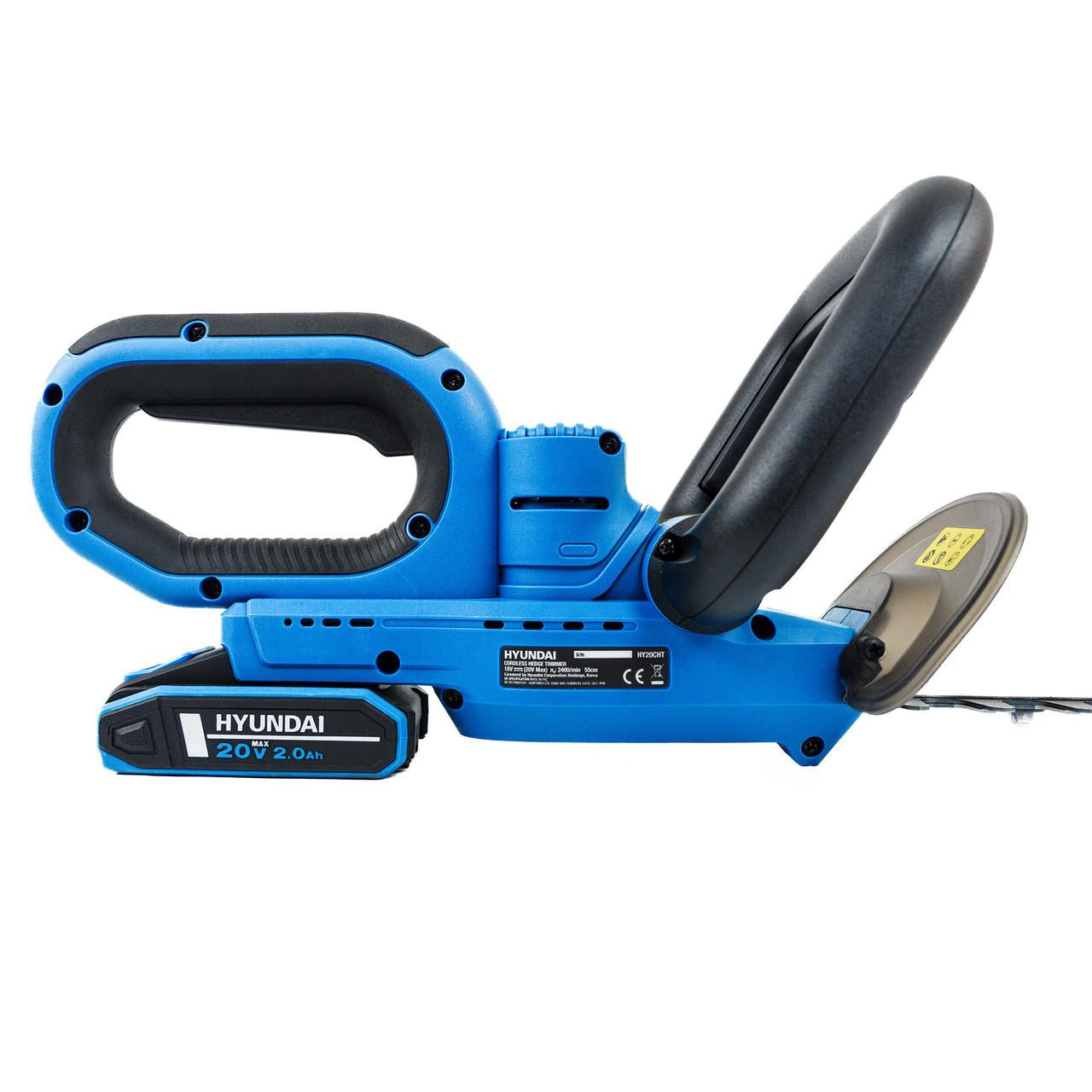 Hyundai 20V 510mm Cordless Hedge Trimmer, 2.0Ah Li-ion Battery, Lightweight & Powerful | HY20CHT
