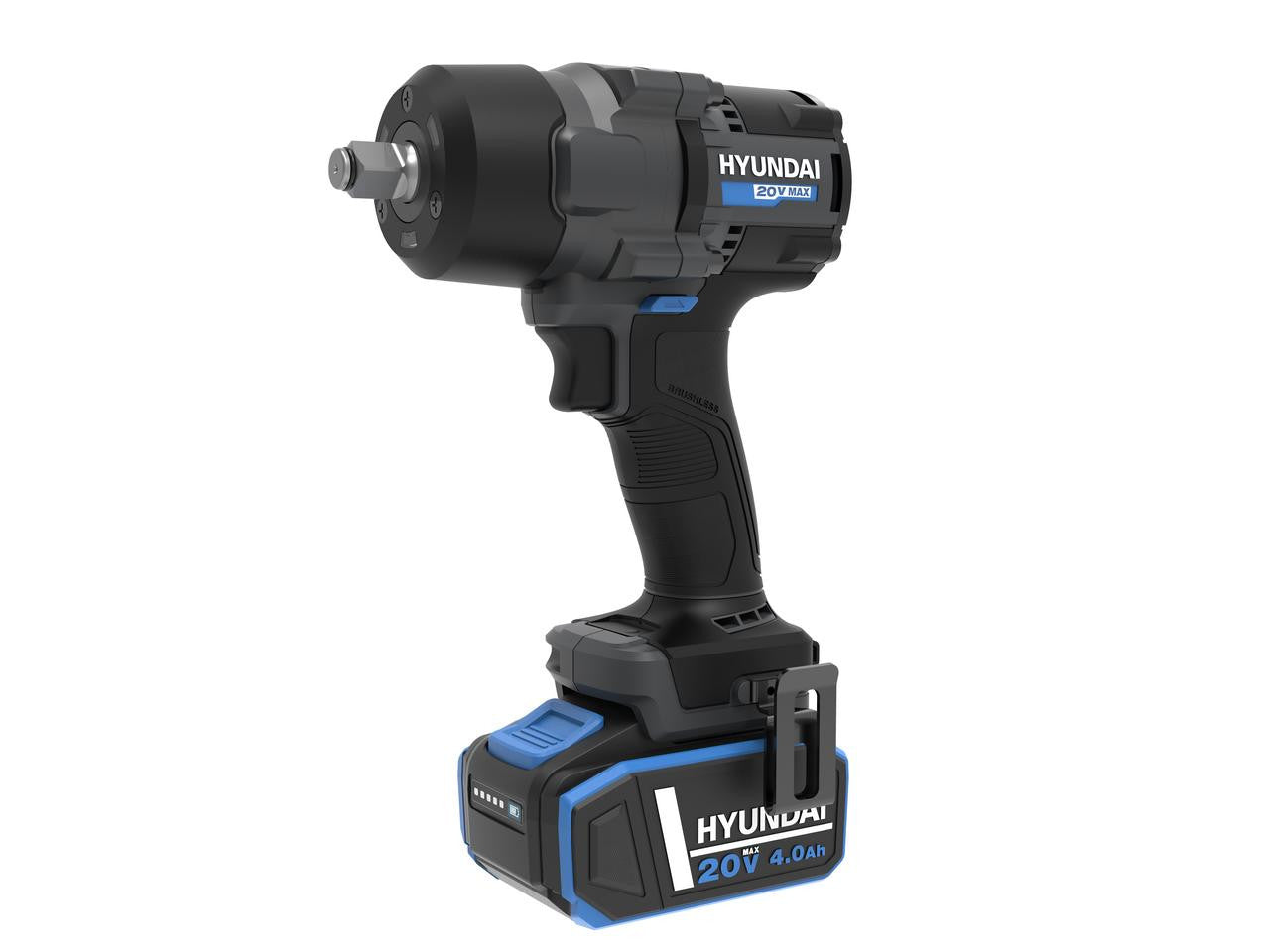 Hyundai 20V Cordless ½’’ Impact Wrench, 700Nm High-Torque with Friction Ring, Bare Unit | IW20X-700 - IW20X-700 with BI20-4 20V 4Ah Battery