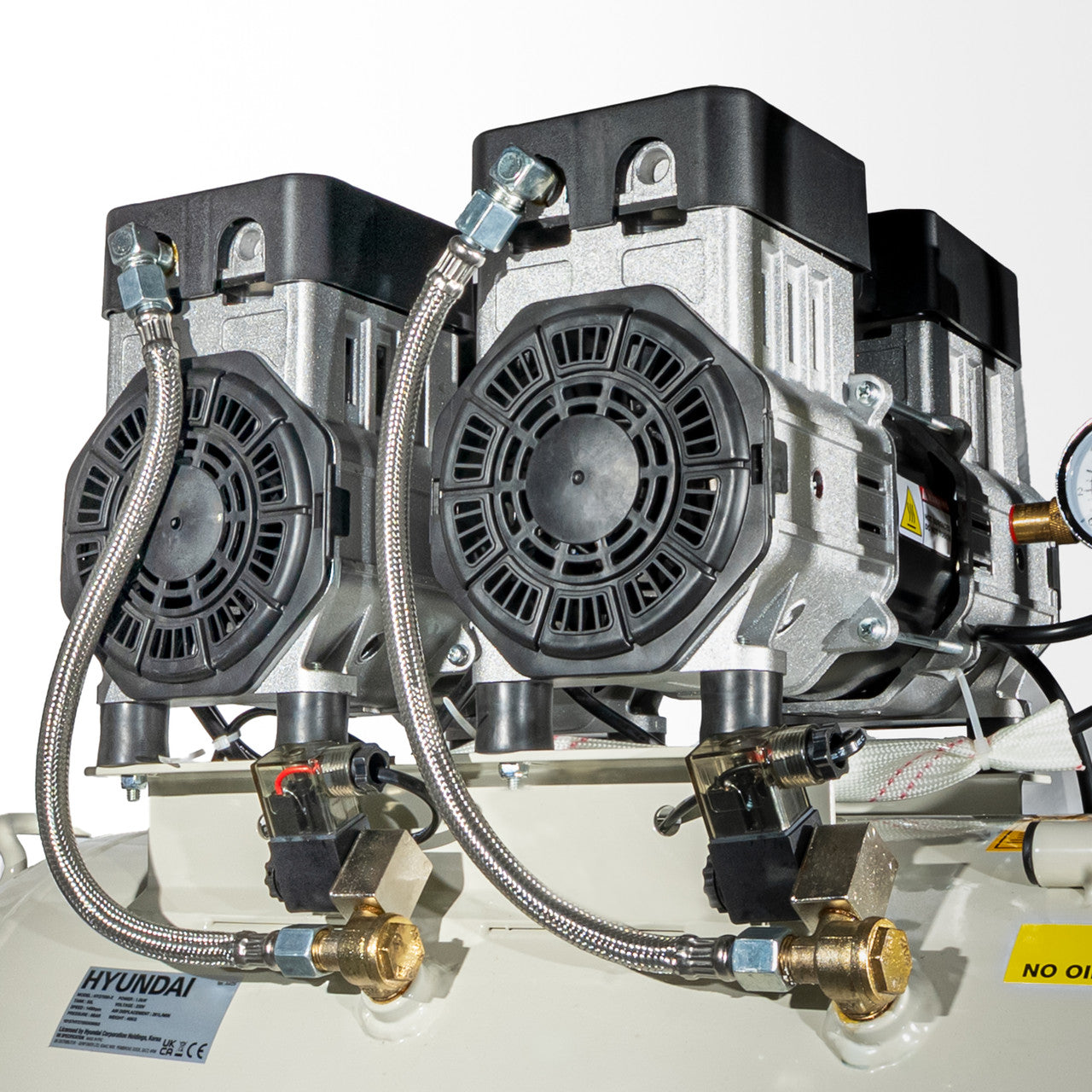 Hyundai 1500W 50L Oil Free Low Noise Portable Electric Air Compressor 11CFM 118psi | HY27550X