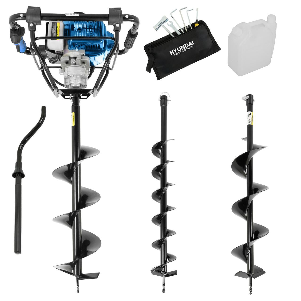 Hyundai HYEAB5600X 56cc petrol earth auger with safety brake system