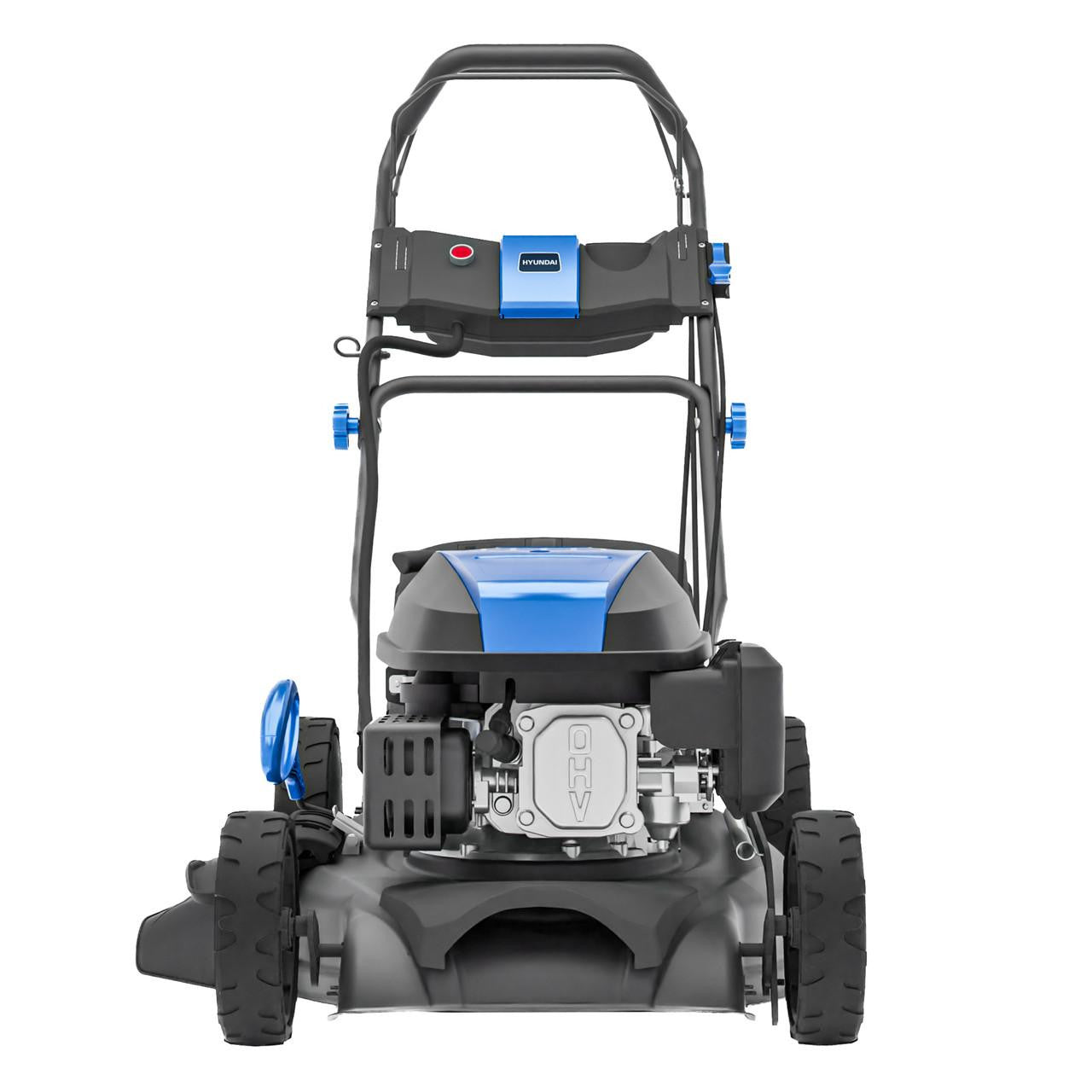 Hyundai self propelled lawn mower with 139cc 4 stroke petrol engine