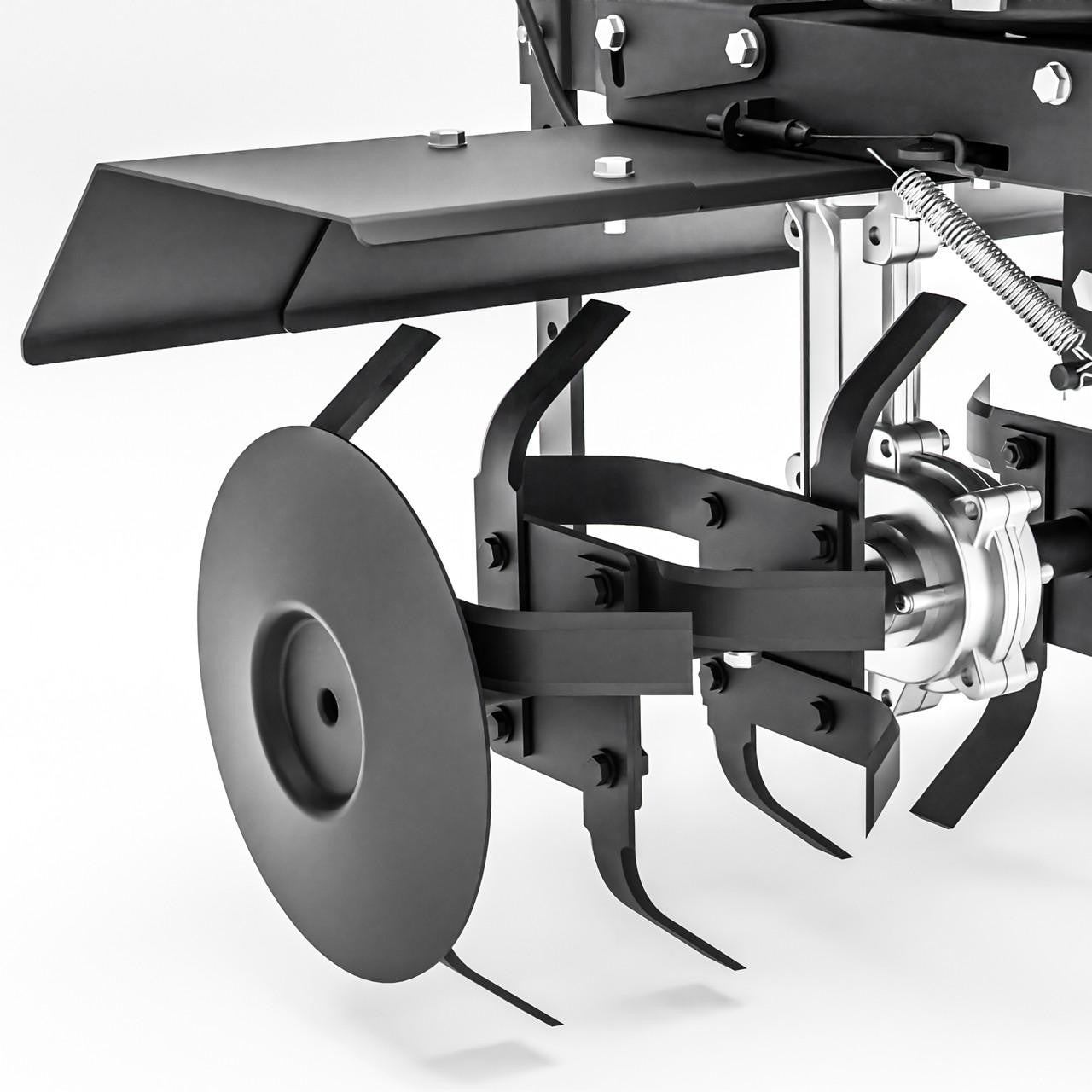Hyundai 60cm petrol tiller preparing soil for planting