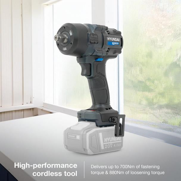 High performance cordless tool - delivers up to 700Nm of fastening torque and 880Nm of loosening torque