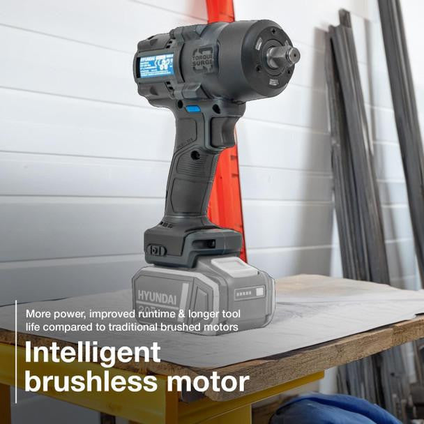 Intelligent Brushless Motor - more power, improve runtime and longer tool life compared to traditional  brushed models