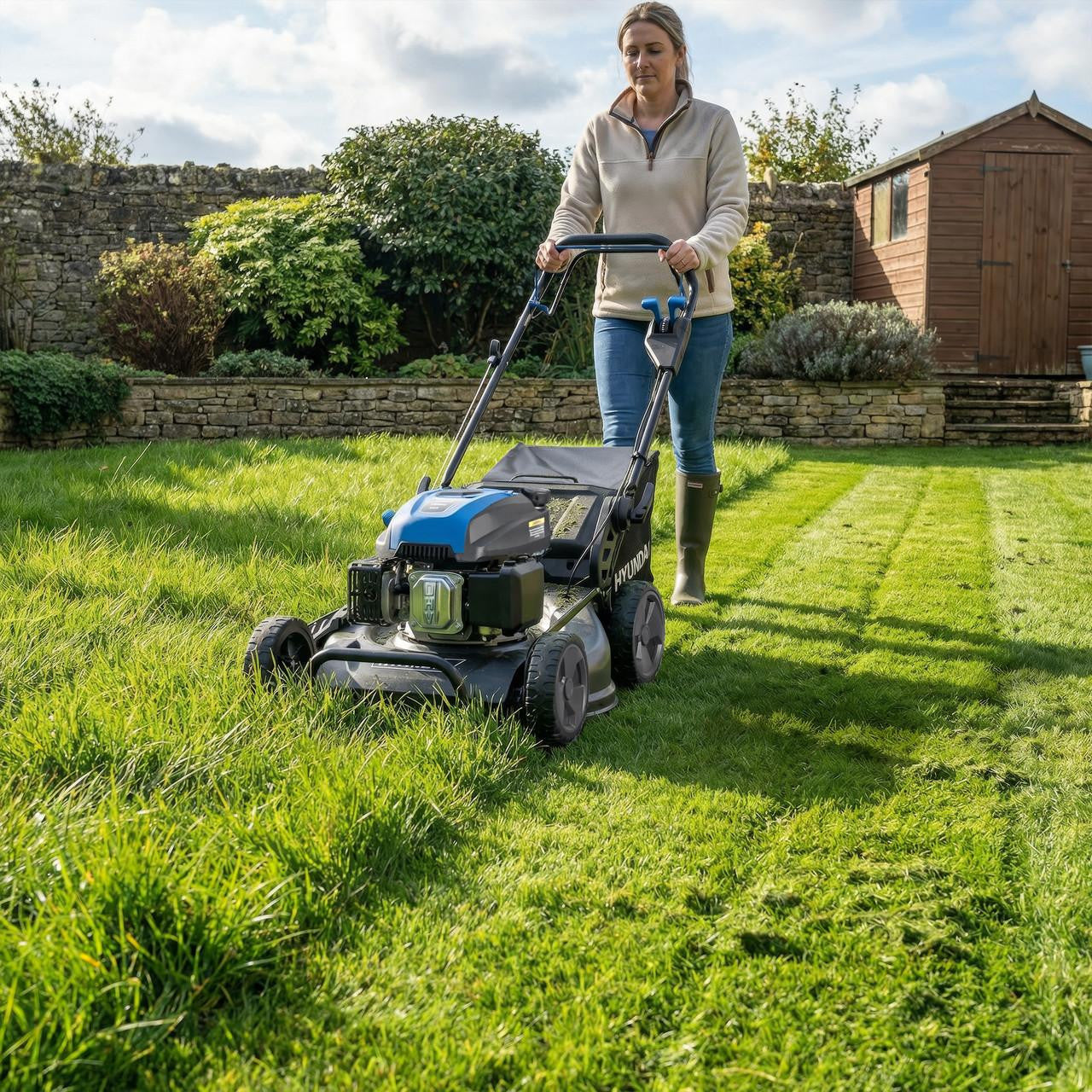 Hyundai 21" / 53cm Self-Propelled PRO Petrol Lawnmower, Pro-series Build, 196cc Engine | HYM530SPPRO