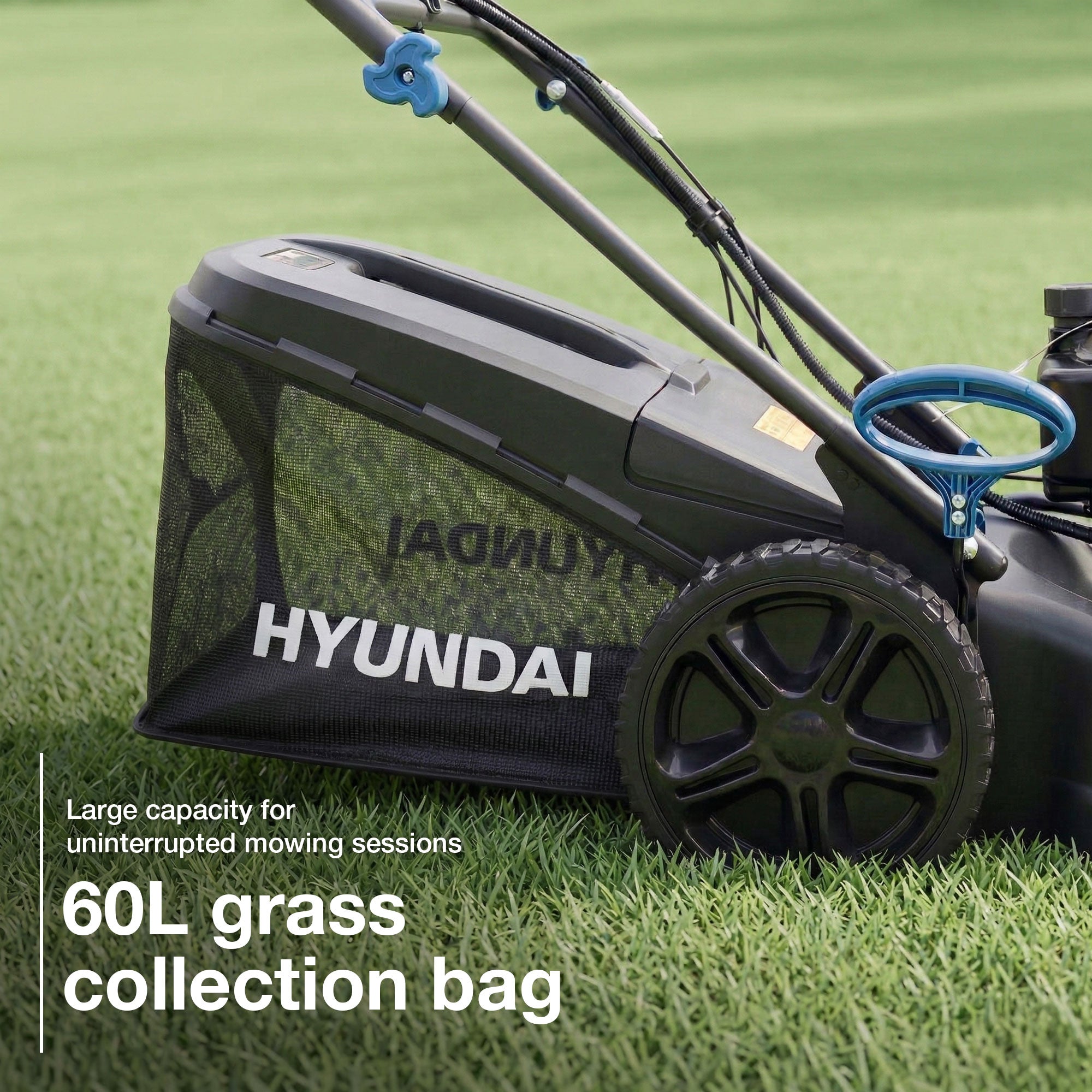 Hyundai 20" / 51cm Self-Propelled Petrol Lawnmower, Electric Start, 196cc | HYM20200SPEX
