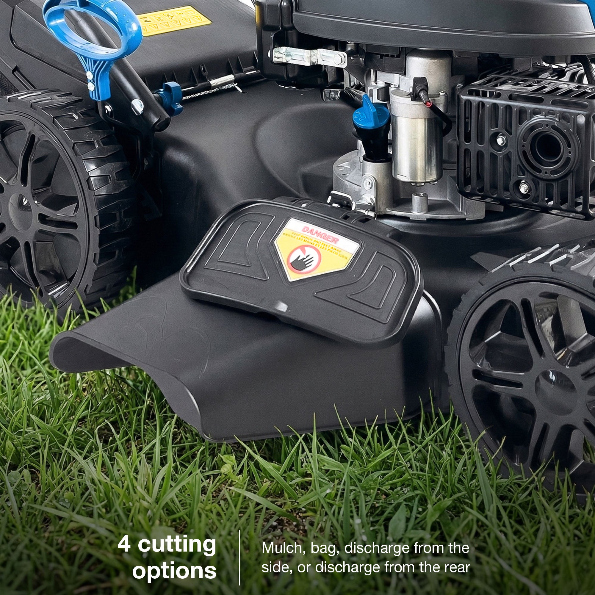 Hyundai 20" / 51cm Self-Propelled Petrol Lawnmower, Electric Start, 196cc | HYM20200SPEX