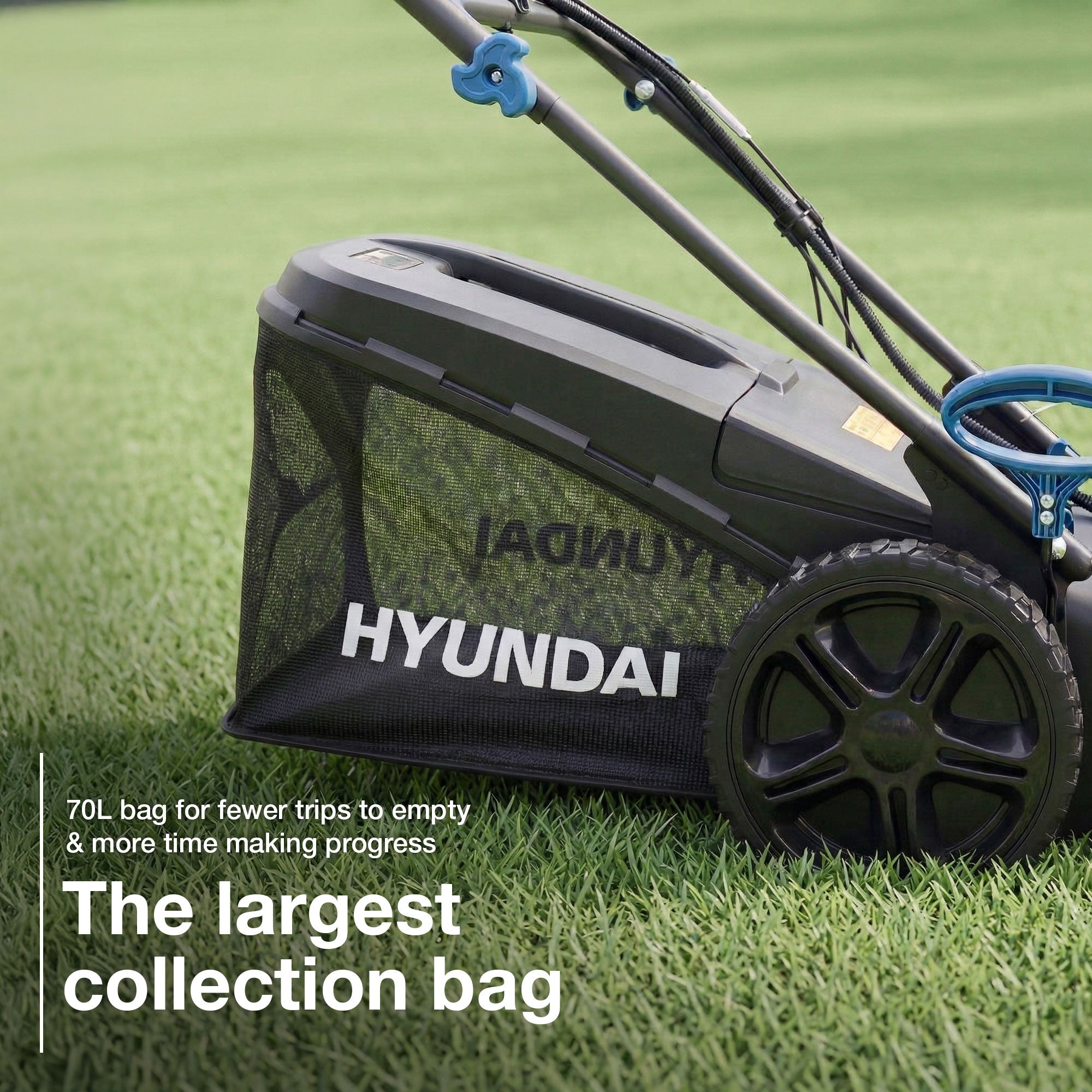 Hyundai 22” / 56cm Self-Propelled Petrol Lawnmower, Electric Start, 3-in-1 | HYM22200SPEX