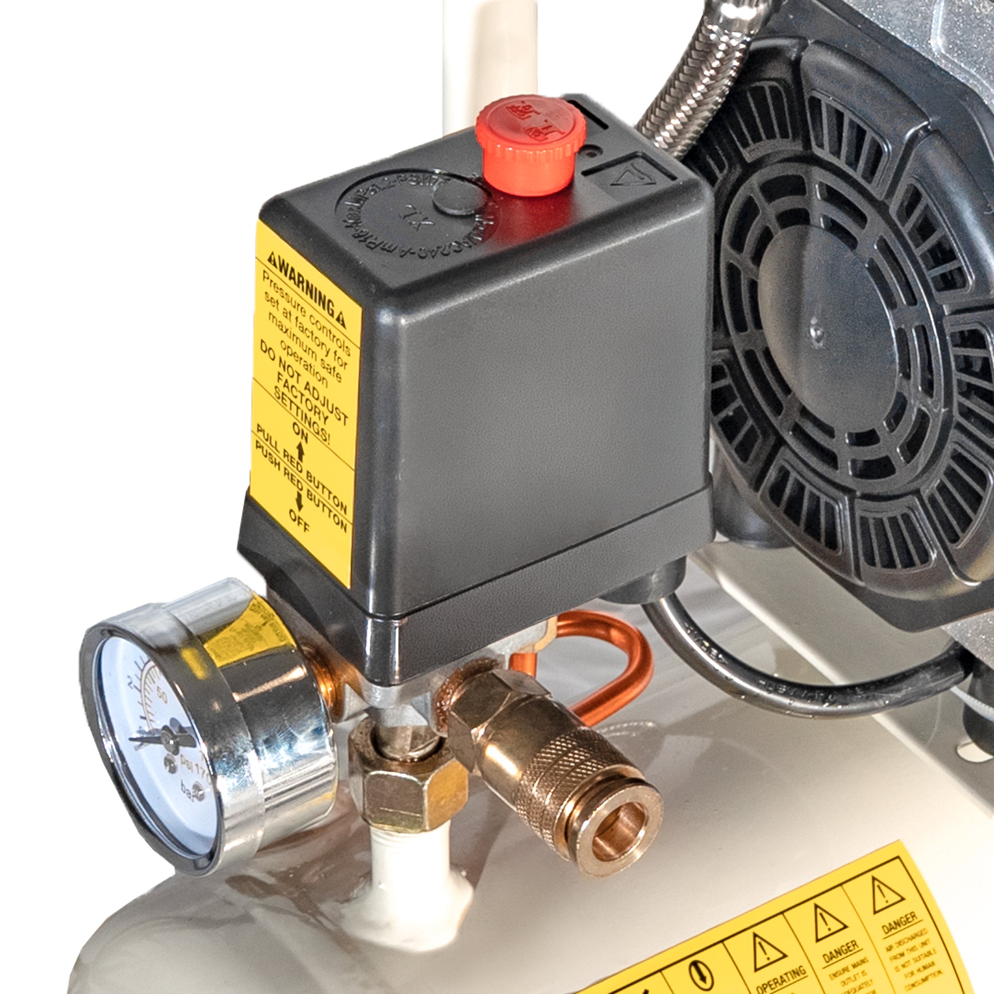 Hyundai 550W / 0.75HP 8L Oil Free Low Noise Portable Air Compressor 4CFM 100psi Direct Drive | HY5508X