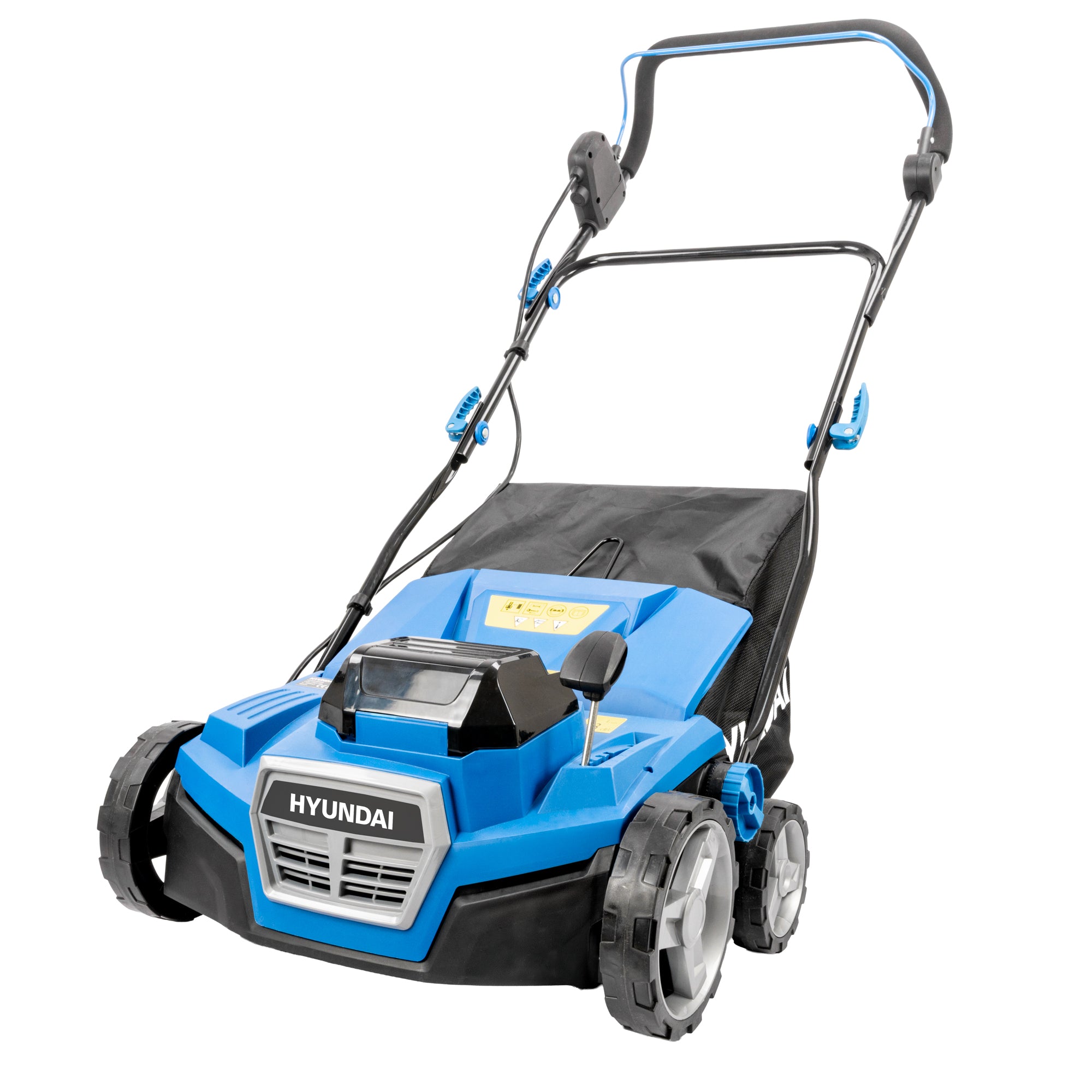 Hyundai 38cm / 15" 2-in-1 Cordless Scarifier & Aerator, 40V (2x20V) Brushless, 45L Collection Bag | HY40CSC38