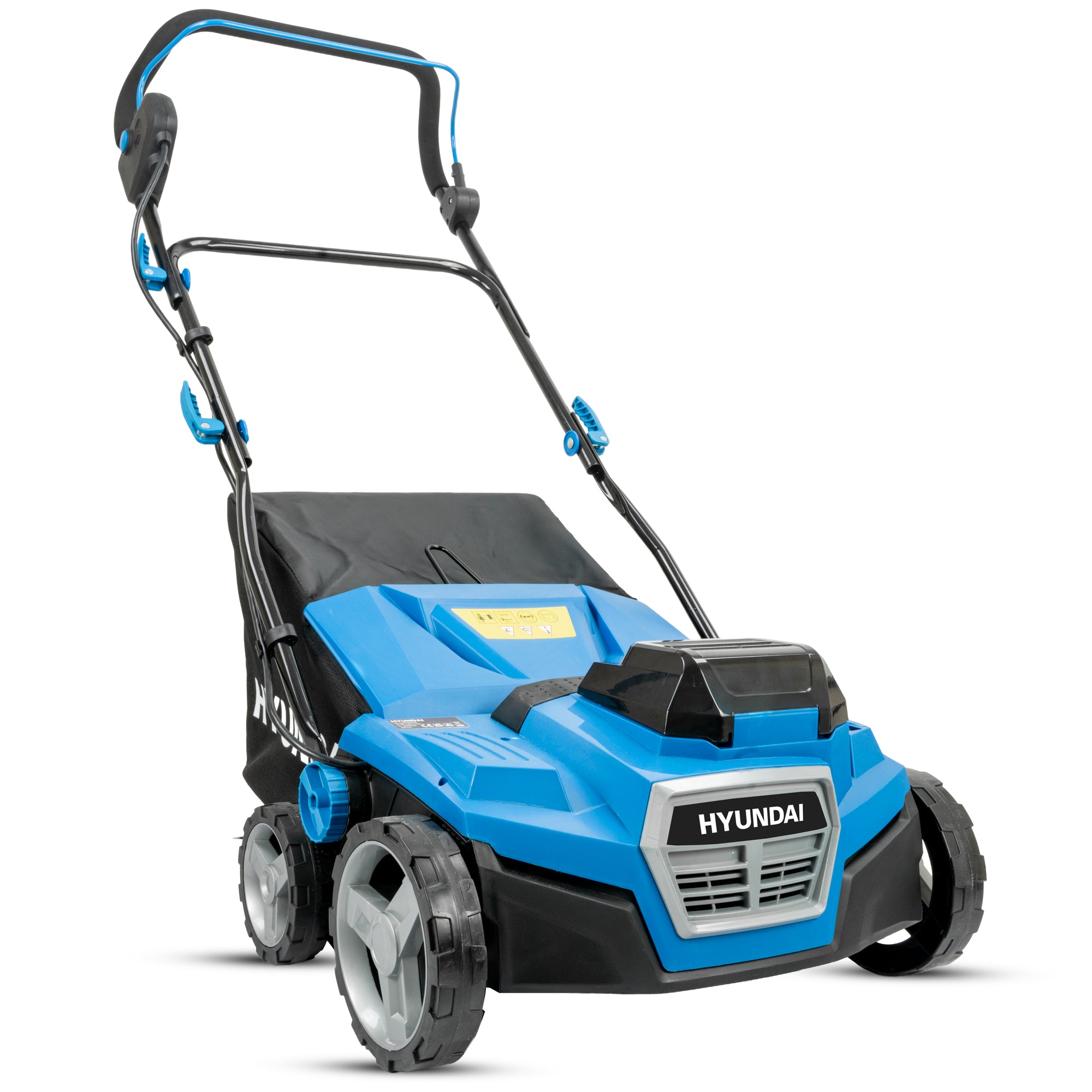 Hyundai 38cm / 15" 2-in-1 Cordless Scarifier & Aerator, 40V (2x20V) Brushless, 45L Collection Bag | HY40CSC38