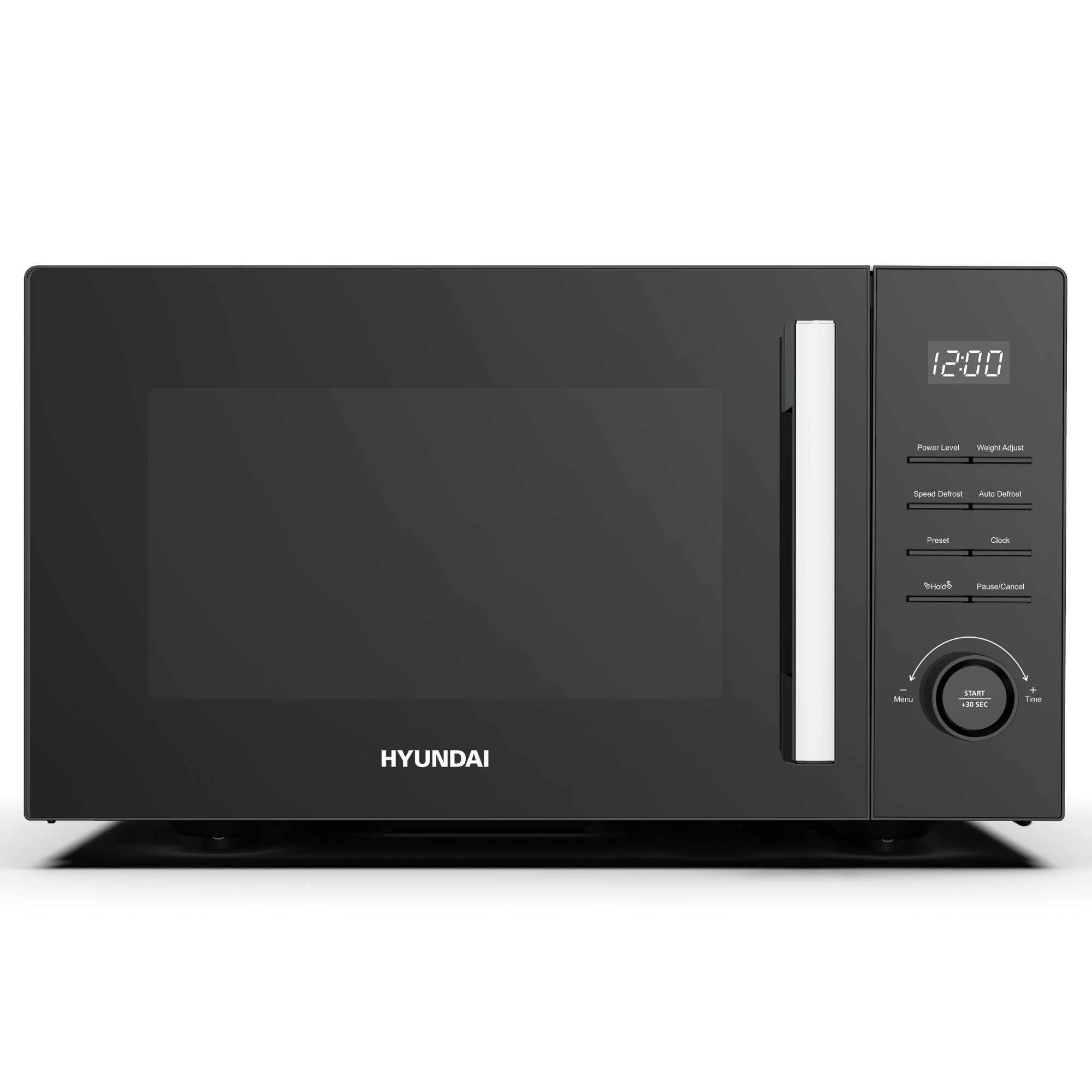 Hyundai 900W 23L Black Digital Microwave, Mirror-Effect Glass Door, Stainless Steel Interior | HYMW90023DB
