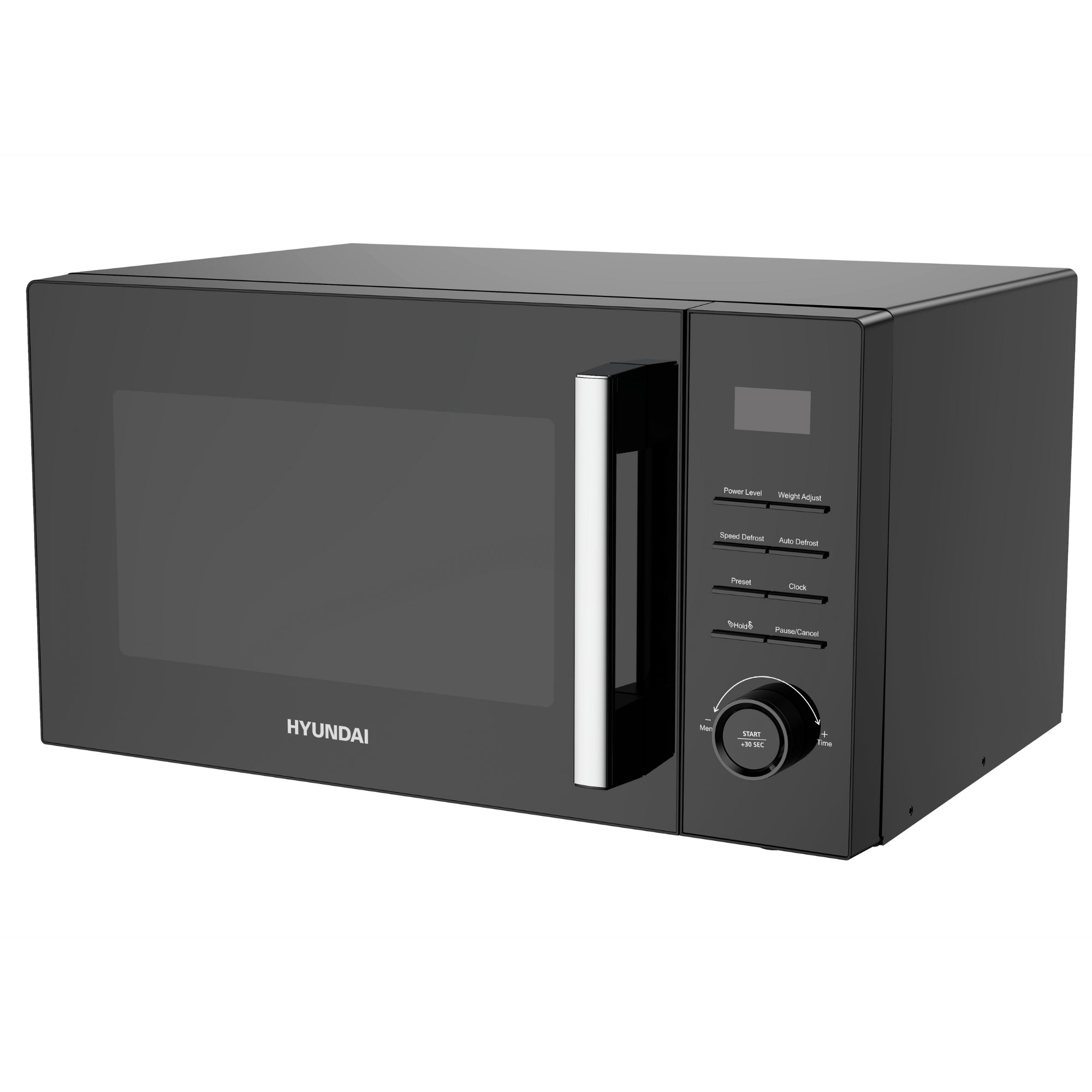 Hyundai 900W 23L Black Digital Microwave, Mirror-Effect Glass Door, Stainless Steel Interior | HYMW90023DB