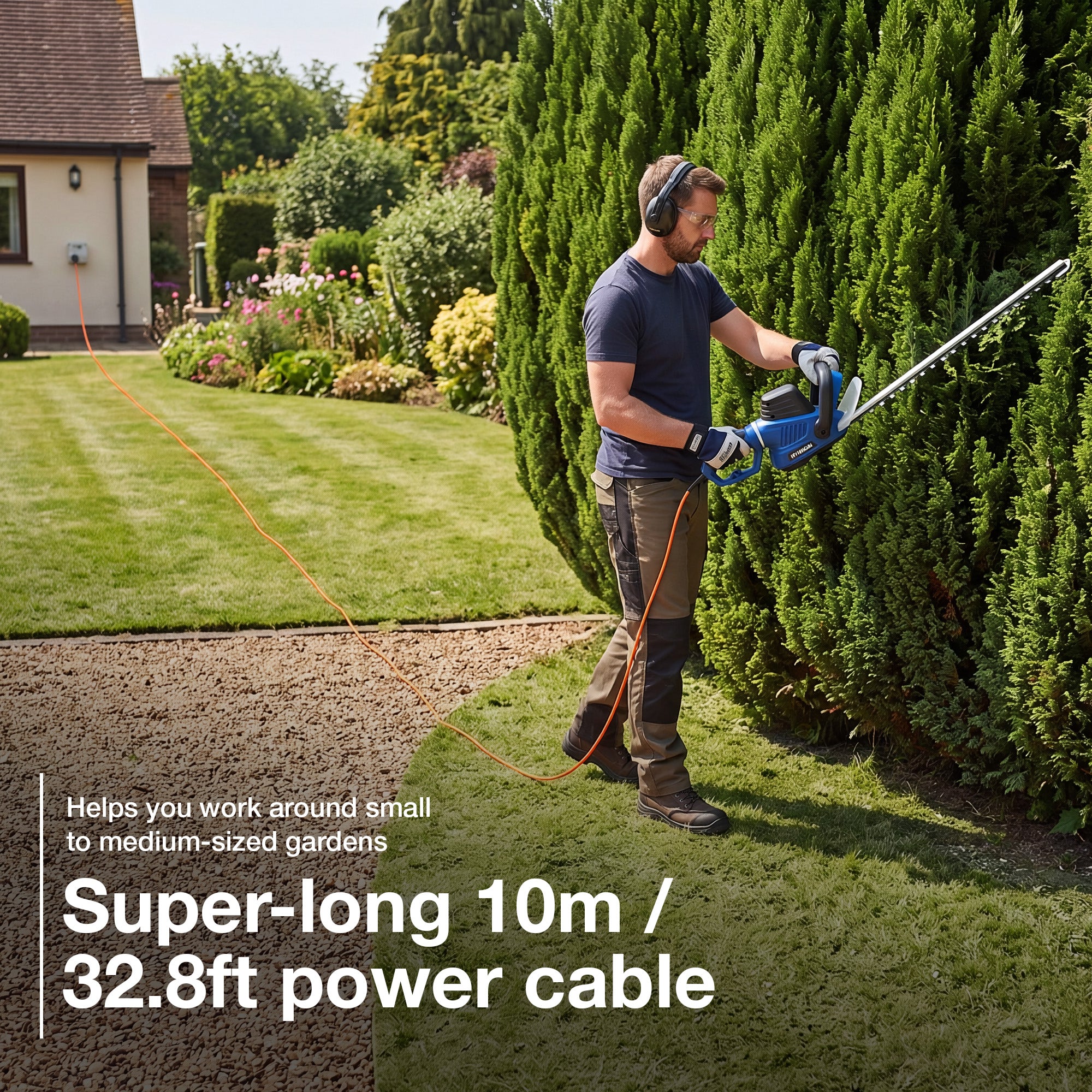 Hyundai 680W 610mm Electric Hedge Trimmer Pruner | HYHT680E