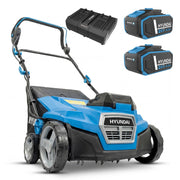 Hyundai 38cm / 15" 2-in-1 Cordless Scarifier & Rake, 40V (2x20V) Brushless, 45L Collection Bag | HY40CSC38