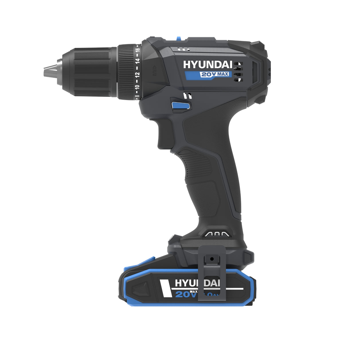 Hyundai 20V 40Nm Driver Drill Kit with Extra 4Ah Battery