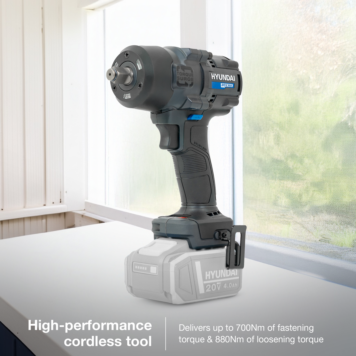 Hyundai 20V 50Nm Hammer Drill and 700Nm Impact Wrench Kit