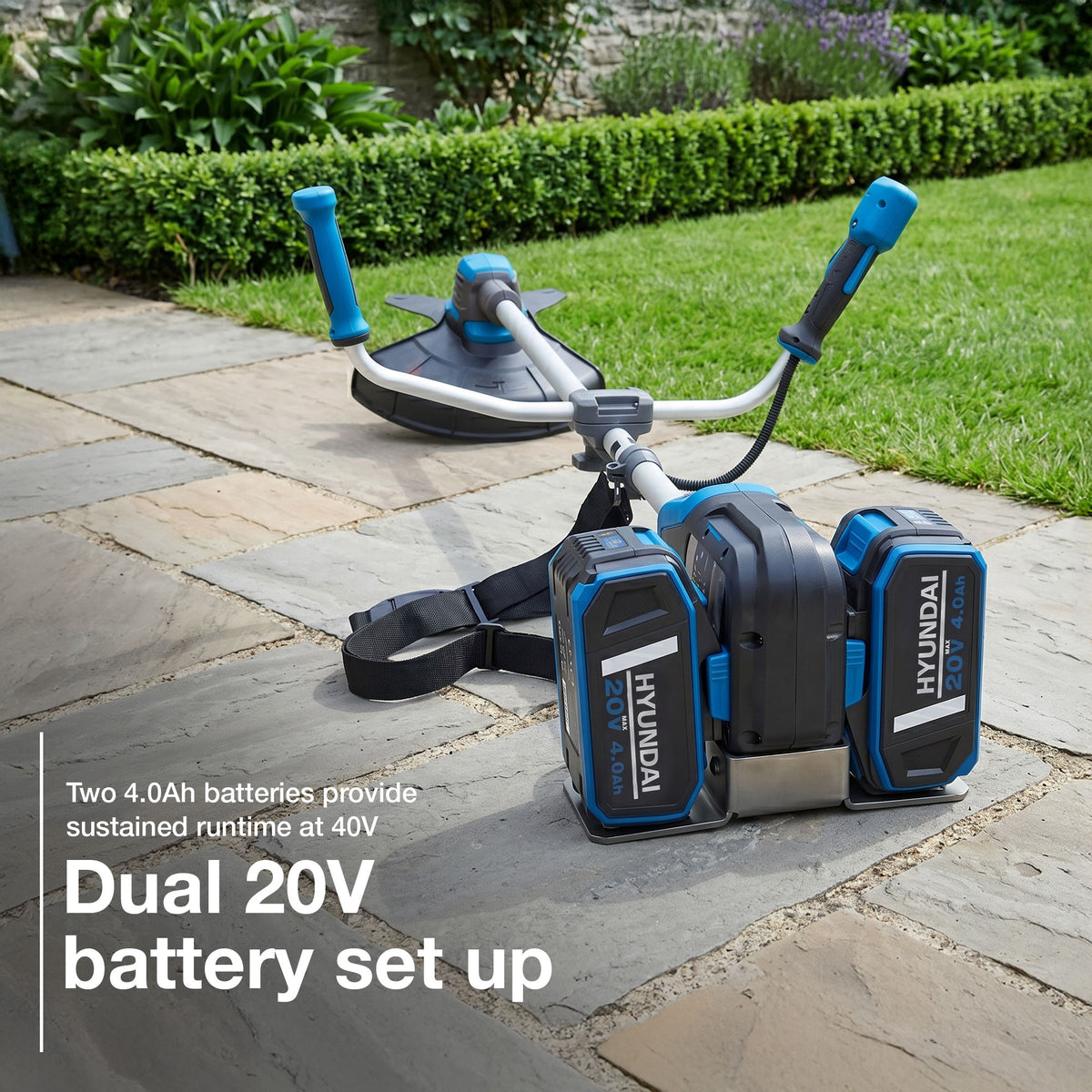 Hyundai 2x20V 14in Brushless Chainsaw and Brush Cutter Kit