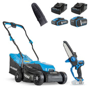 Hyundai 20V 33cm Lawnmower and 6in Brushless Chainsaw Kit
