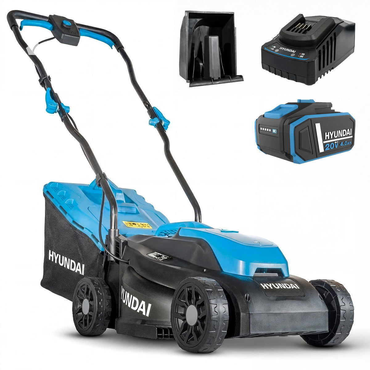 Hyundai 33cm / 13" 20V 3-in1 Brushless Cordless Lawnmower, 32L Collection Bag | HY20CLM33