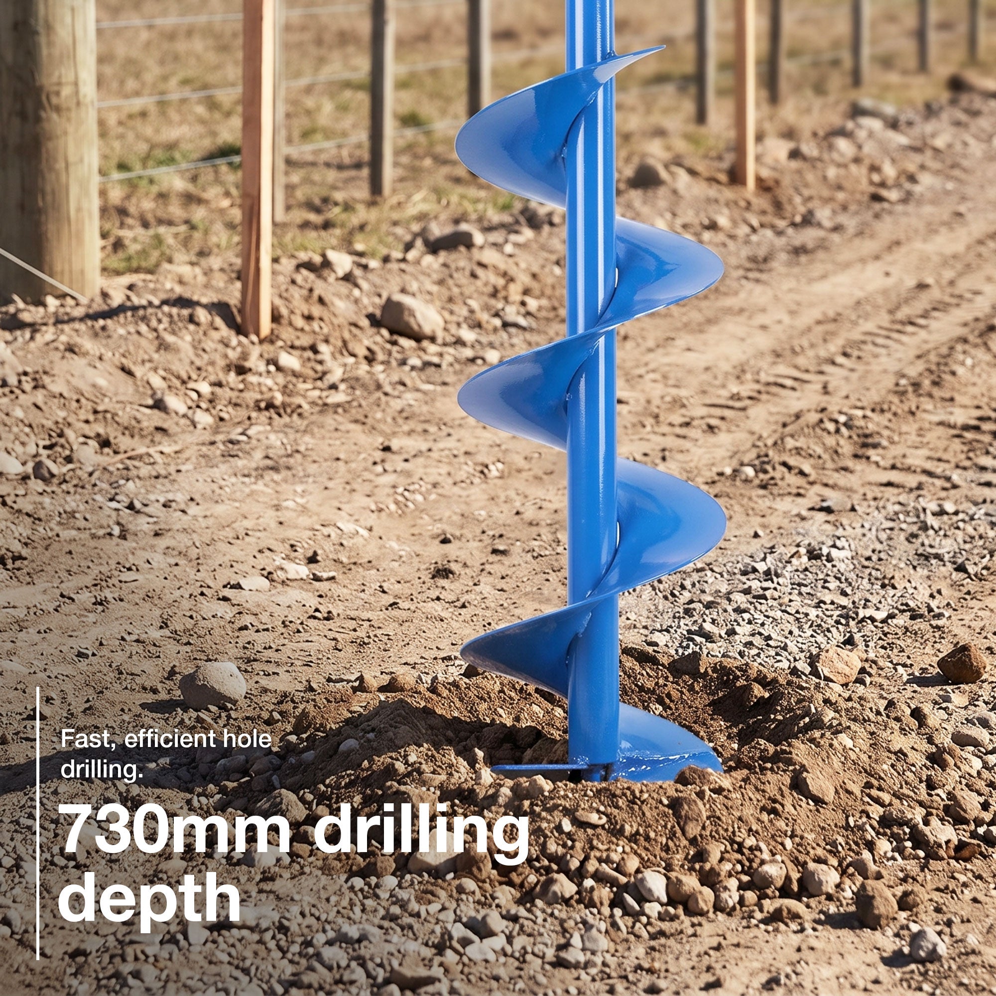 Hyundai 52cc Petrol Earth Auger, Post Hole Borer and Ground Drill - 100, 150 & 200mm| HYEA5200X