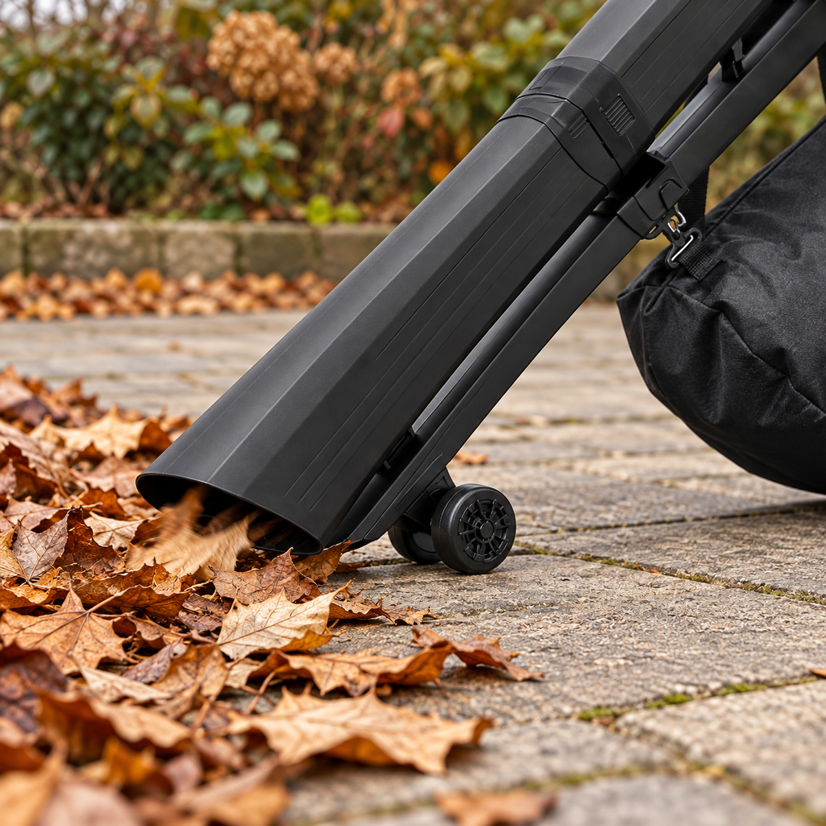 Illustration of HYBV3000E3 collecting dry fallen leaves