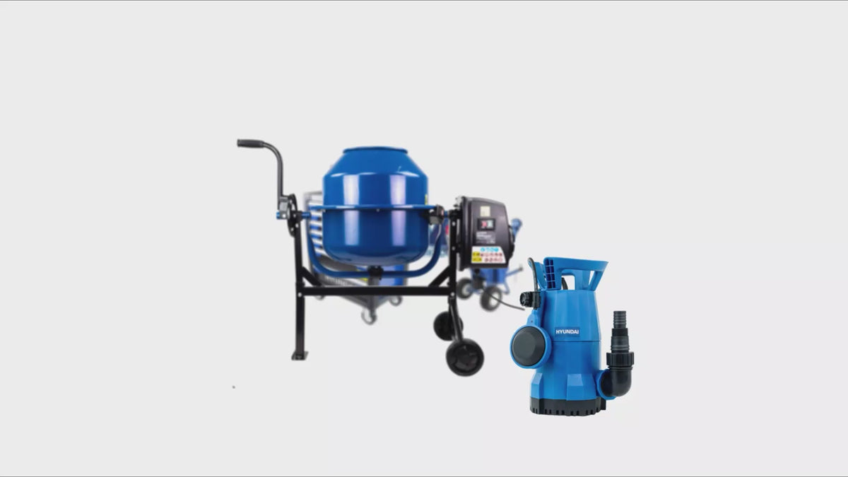 Load video: Hyundai 7 Tonne Horizontal Electric Log Splitter with Hydraulic Ram, Steel Protection Cage 520mm Length |  HYLS7000HE