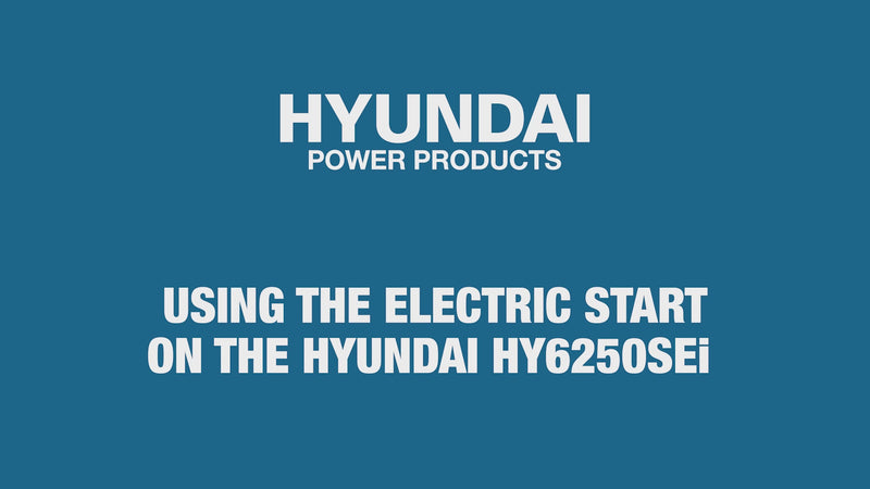 How to start the HY6250SEi generator via the electric start dial.